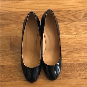 JCrew patent black pumps